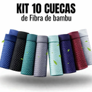 Kit 10 Cuecas de Fibra de Bambu - Ultra Conforto